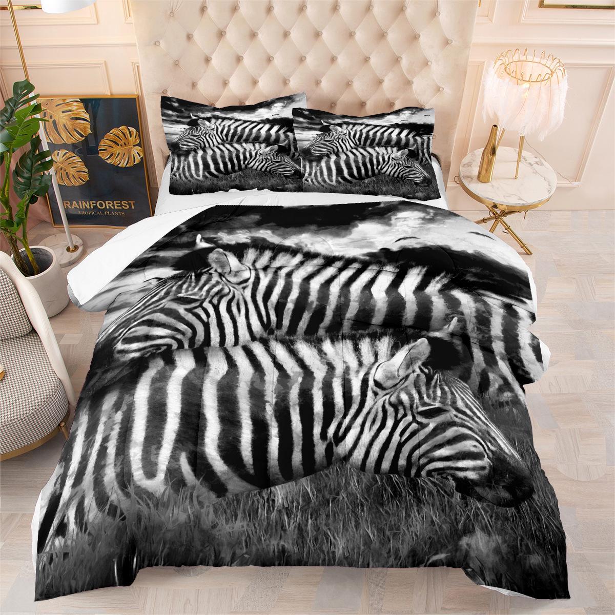 Zebra Pattern Style Fat Quilt Cover 140*200cm