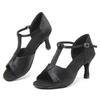 Women's Latin Dance Shoes Satin Ballroom Performance Dance Shoes 5 Color