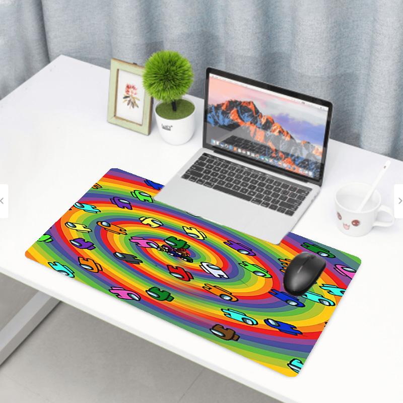 Among Us Print Mouse Pad, Anti‑Slip Desktop Keyboard Mat, for PC Laptop Gaming Working Daily Use, Cool Festival Surprise Gift