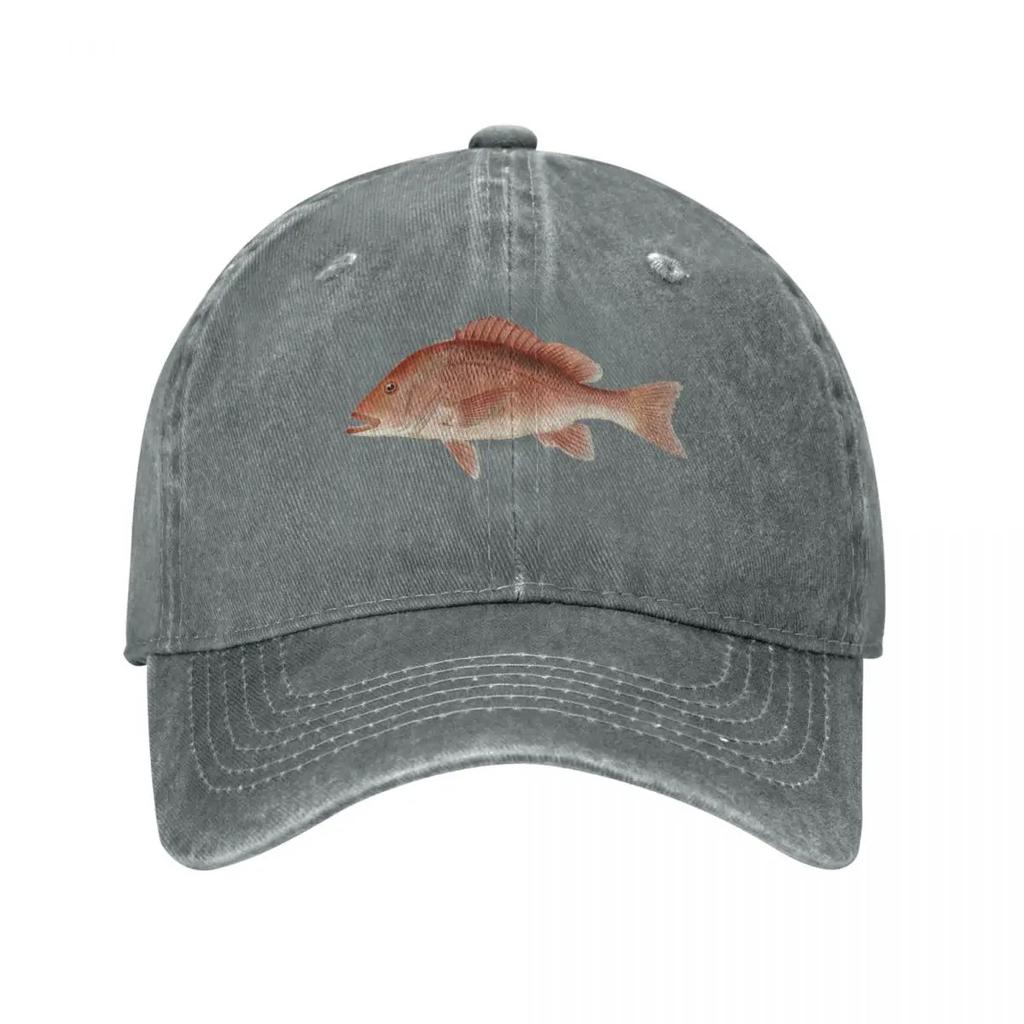 Red Snapper (Lutjanus argentimaculatus) Baseball Cap Sun Cap designer cap birthday foam party Hat Golf Women Unisexs