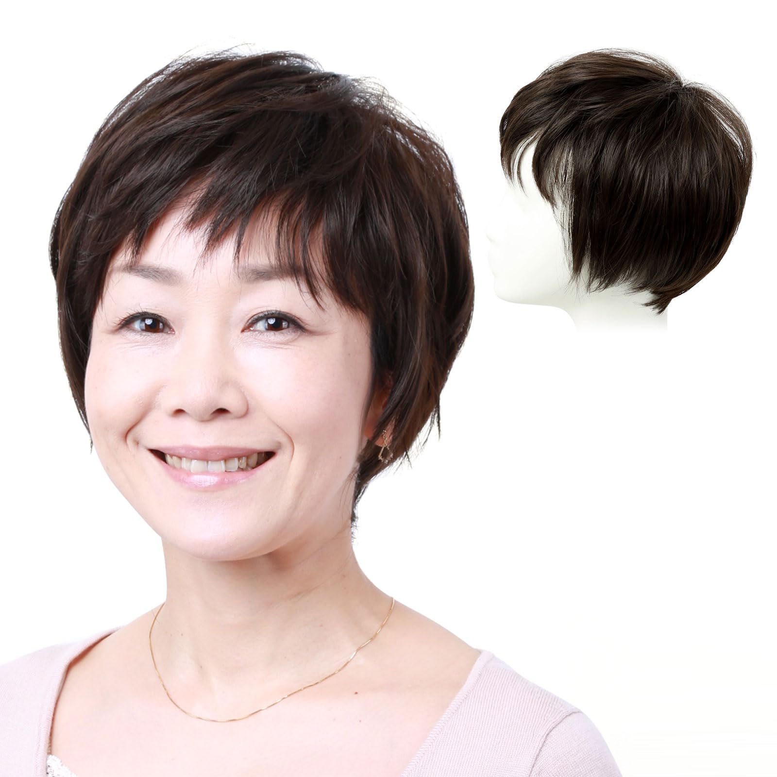 

nationwide cuts Medical short human hair small face easy to full gray refreshing JH507162X almost human hair x x silk (I Genki) [Free try-on, OK] wig,