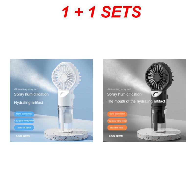 Mini Handheld Small Fan Humidification Hydrating Spray Humidification Small Camping Fan Usb Charging Portable Fan Fan Spray Fan