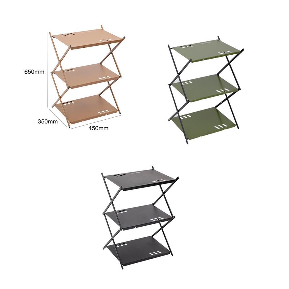 Outdoor Camping Cups Bowls Detachable Storage Rack Hung Shelf With Panel Hole Aluminum Alloy