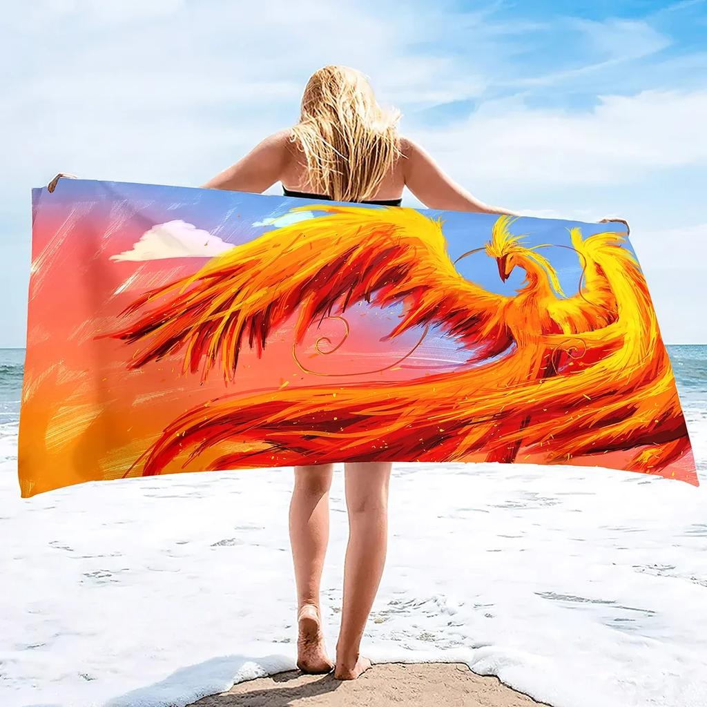 Phoenix Beach Towel Microfiber Quick Dry Sand Free Towel Travel Beach Towels Lightweight Beach Towel Pool Swimming Gym Travel