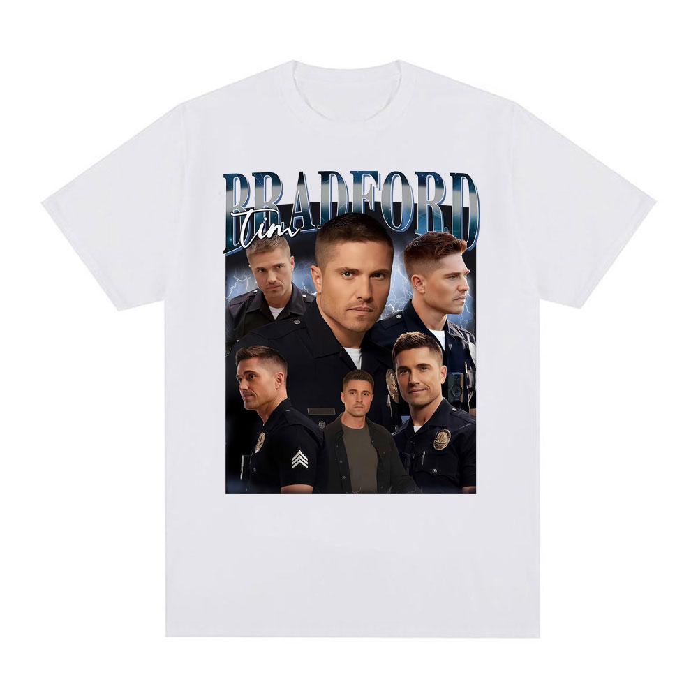Tim Bradford The Rookie Vintage 90er Film Grafik 2026 Sommer 100% Reine Baumwolle T-Shirts für Herren Mode Hip Hop Übergroß Komfort