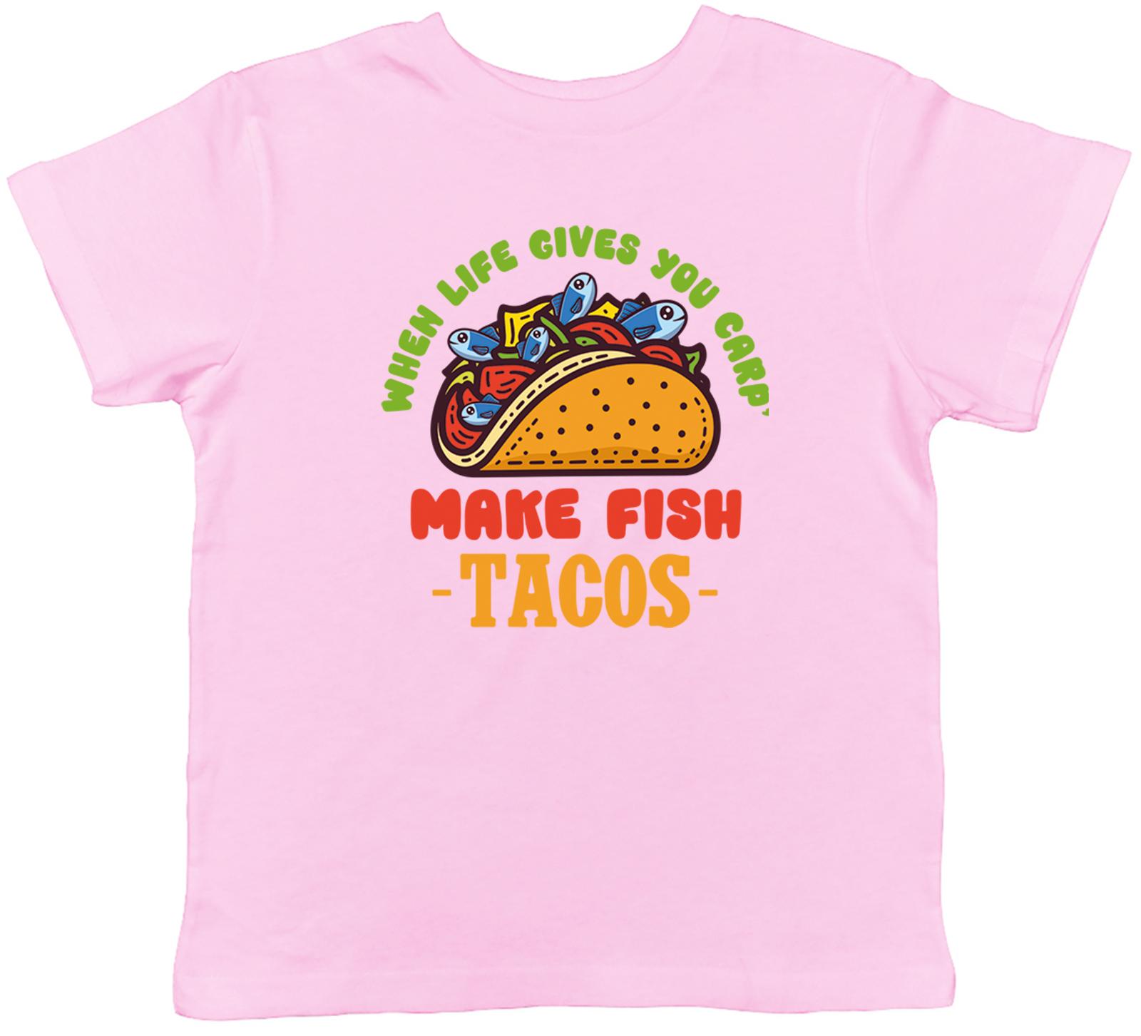When Life Gives You Carp Kids T-Shirt Make Fish Tacos Funny Childrens Boys Girls 140
