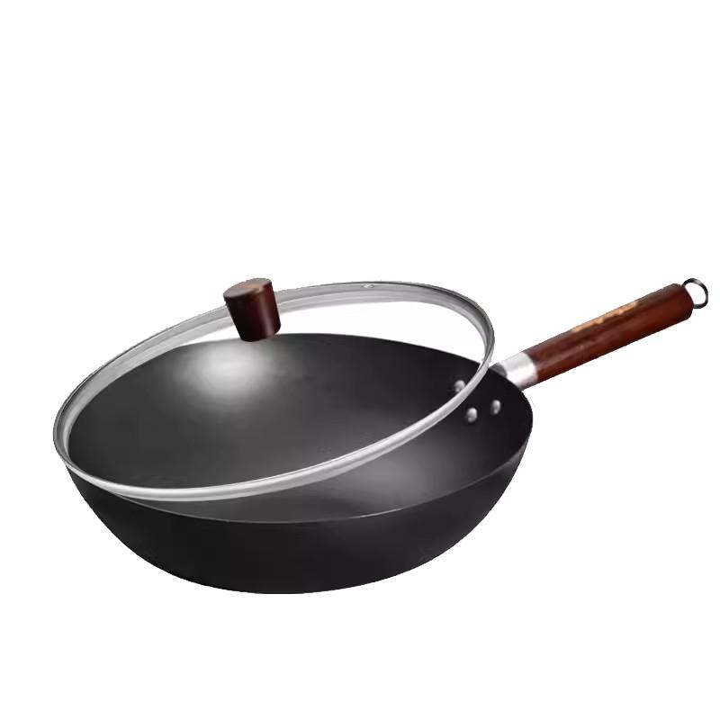 Shang Heng Refined Iron Wok with Lid and Spatula