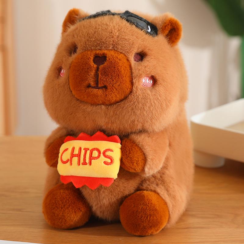 

8-Inch Capybara Crossbody Plush Doll - Cute, Runny Nose Capybara Series 25 cm