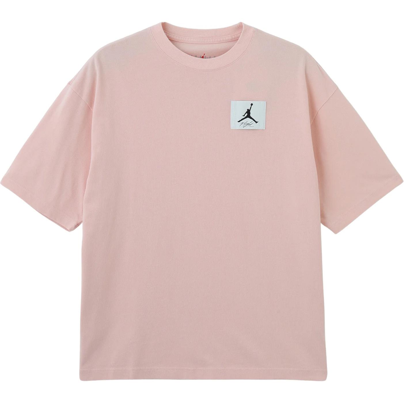 

Jordan Flight Essentials Logo Модная удобная повседневная свободная футболка с круглым вырезом и коротким рукавом для мужчин, розовая DZ0605622 XL