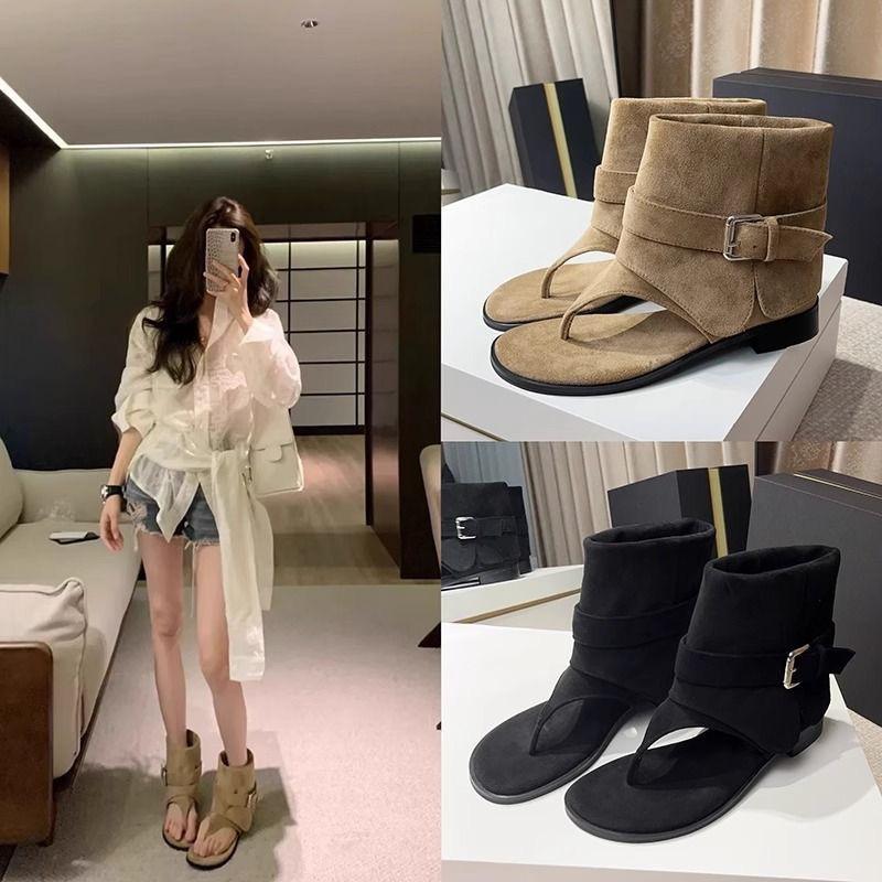 Moda palce fajne buty okrycie na buty lato 2025 nowe casualowe wszechstronne okrągła główka spersonalizowane jodełka rzymskie sandały