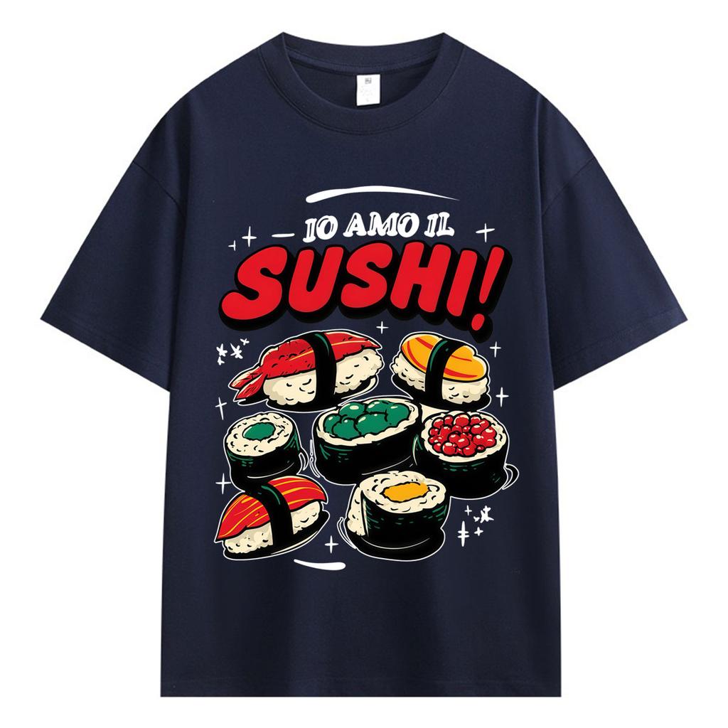 Funny Japanese Food Sushi Graphic T Shirt Unisex Unisex Unisex High Quality Tshirt Cotton Loose Casual Fashion T Shirts Streetwear