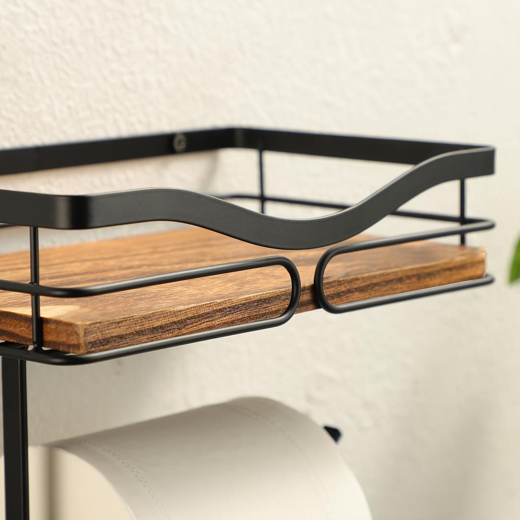 In-Stock Wall-Mounted Toilet Paper Holder for Bathroom & Hotel, Multi-Purpose Floating Shelf for Home Toilet, Roll Paper Storage
