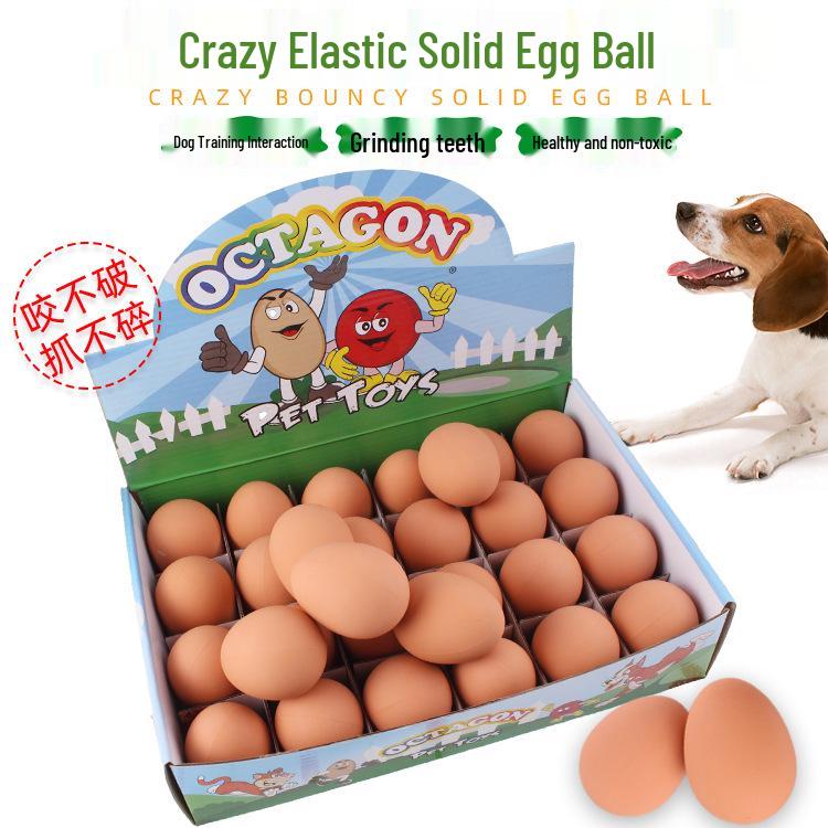 

Realistic Bouncy Egg Ball Fun Pet Toy Size 4*6cm