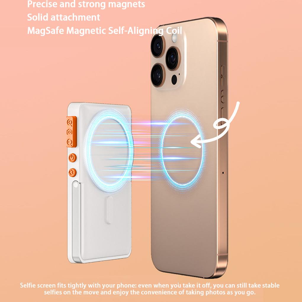 Magnetic Phone Vlog Selfie Monitor Screen Wireless Selfie Monitor Screen Rear Camera Monitor Screen for Selfie Vlog Live Stream