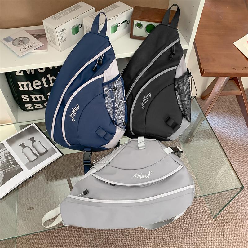 Retro Wasserabweisende Sport-Brusttasche mit großem Fassungsvermögen Studenten-Umhängetasche