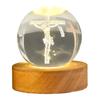 3D Hands Prayer Faux Crystal Ball with Wooden Base Clear Engraved Prayer Hand Ball Night Light Religious Christian Gifts for Women Men