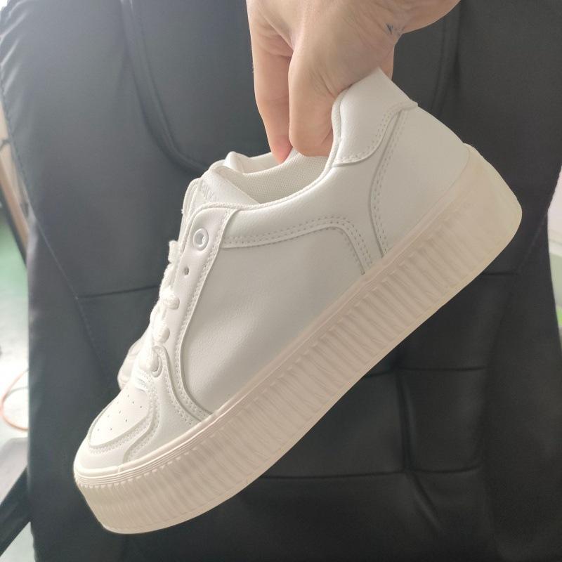 

Afan Ting men s shoes versatile casual biscuit shoes leather surface flat baseplate shoes men s autumn students white shoes men s shoes 1186 40