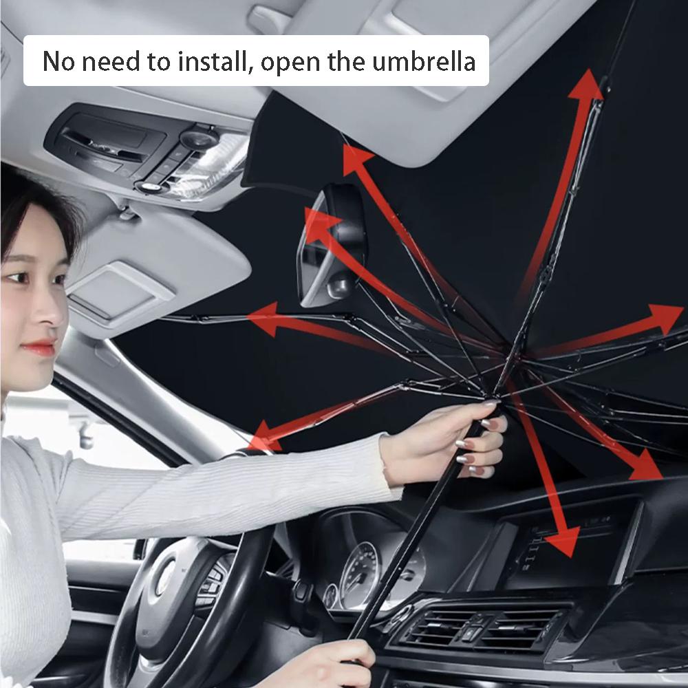 Car Umbrella Windshield Sunshade Foldable Sun Shade Front Window Cover for UV Block Heat Portable Protector ParasolWindshield Sunshades 1