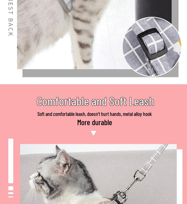 Escape-Proof Outdoor Cat Leash and Harness
