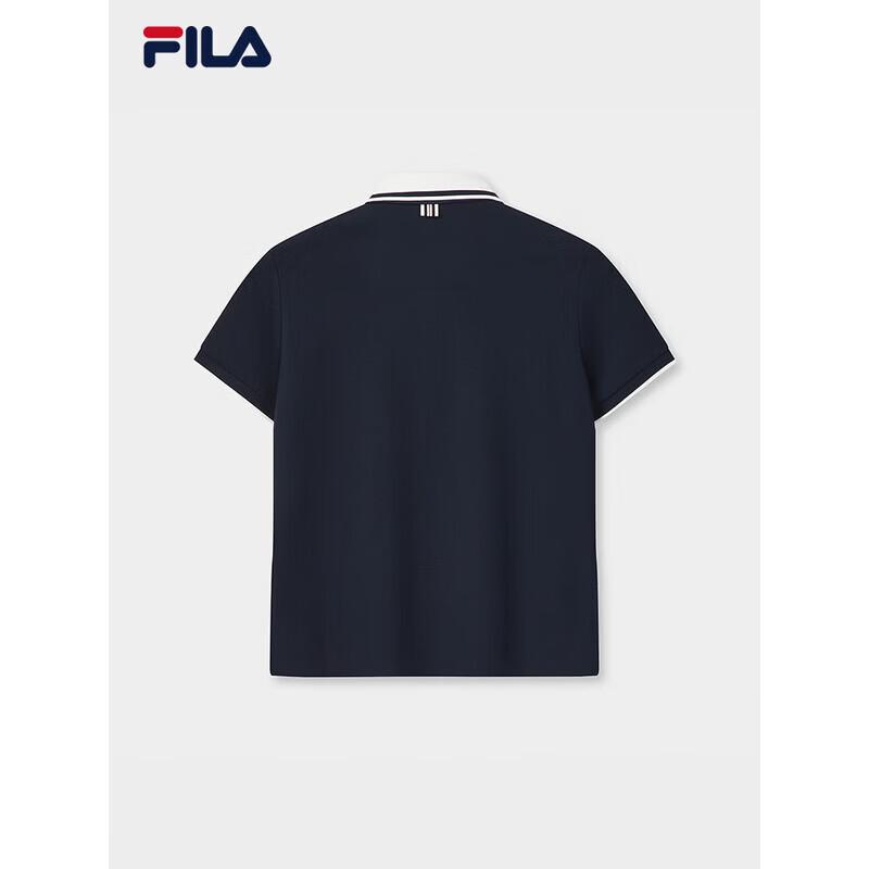 Fila Women's Knit Faux Two-Piece Short Sleeve Polo Shirt