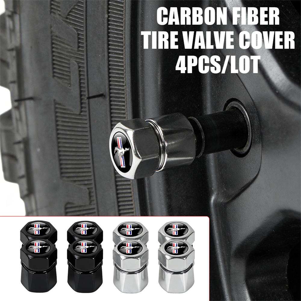 Car Styling Aluminum Alloy Wheel Cover Tire Valve Stem Dust Caps For Ford ST Fusion SHELBY Fiesta Edge MUSTANG Escape Kuga Ghia