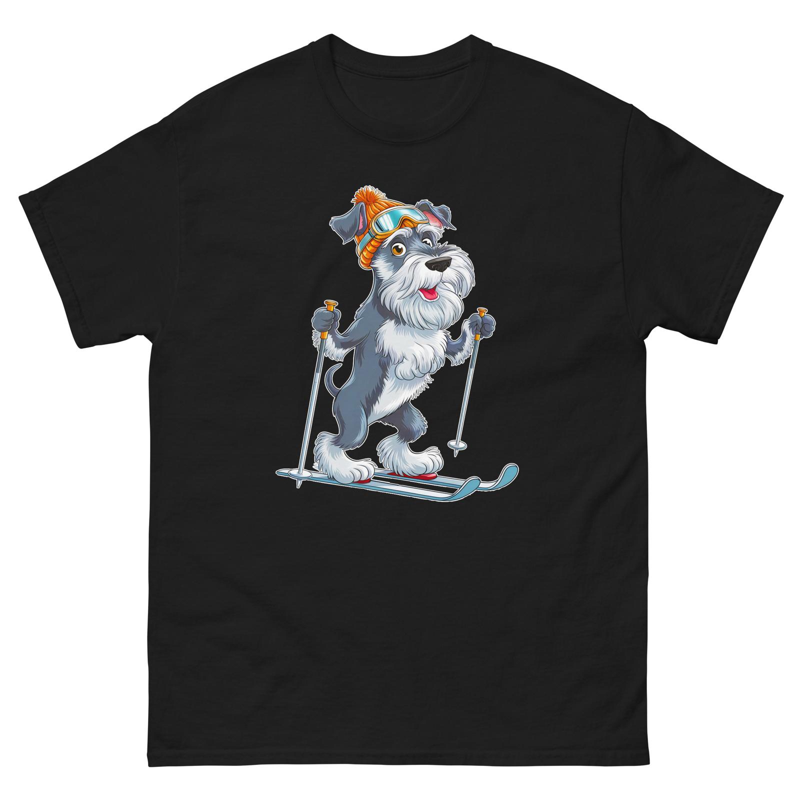 Minature Schnauzer Dog Skiing Fun Ski Skier Shirt T-Shirt XXXXL
