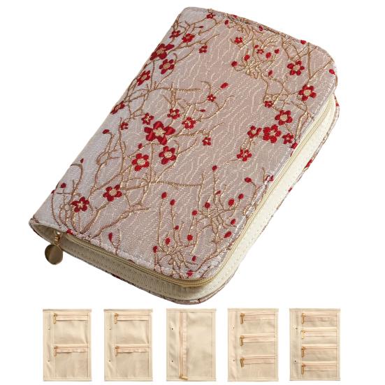 Jewelry Organizer with Zipper And Removable Pages Design Portable Travel Jewelry Bag