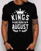 Kings Are Born In August Men039;s T-shirt. Gift for Him. Best Birthday Shirt. S-4XL Unisex T-Shirt