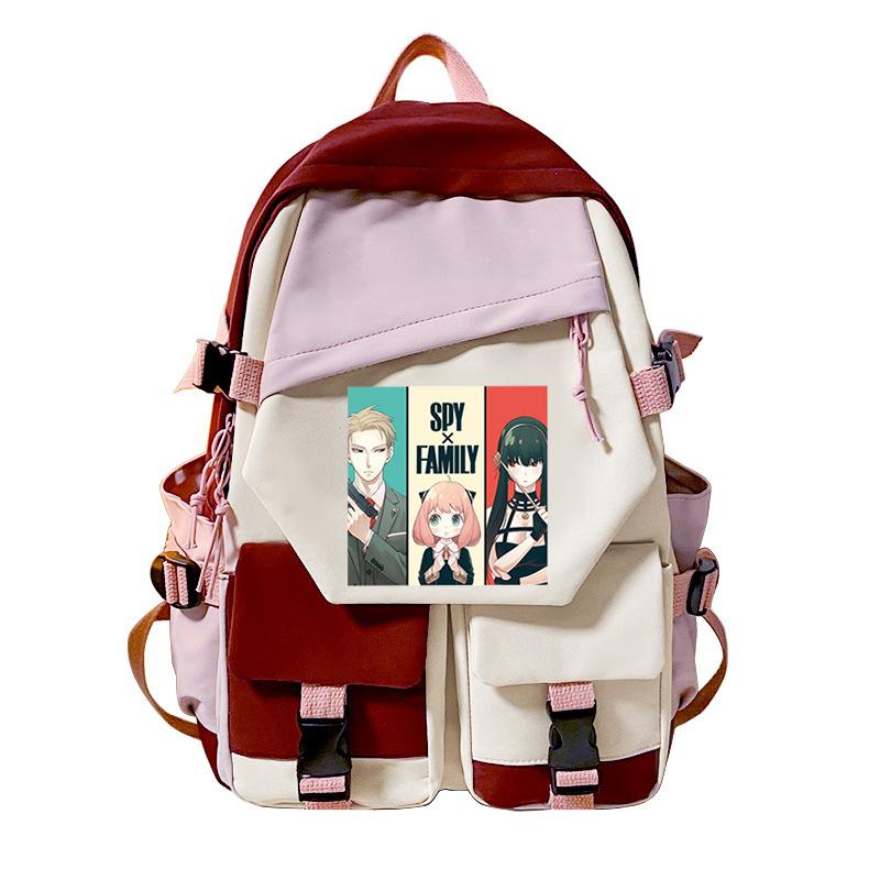 Animation zweidimensionaler Rucksack Dekompression Rückenschutz für Grund- und Sekundarschüler Campus-Trend Schultasche College-Stil