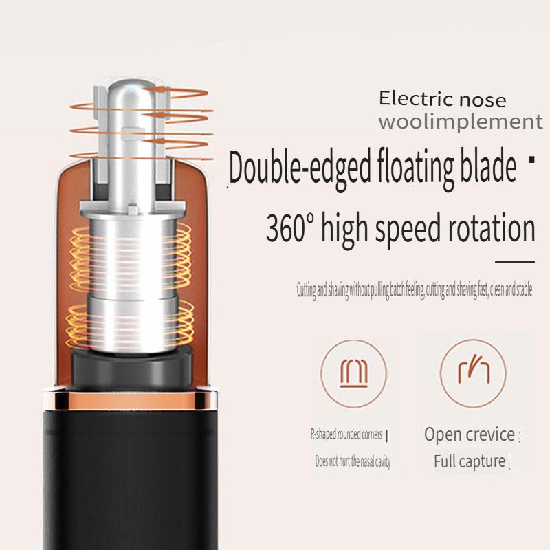 Electric Nose & Ear Hair Trimmer Compact Portable Waterproof USB Charging Grooming Tool for Safe Shaving