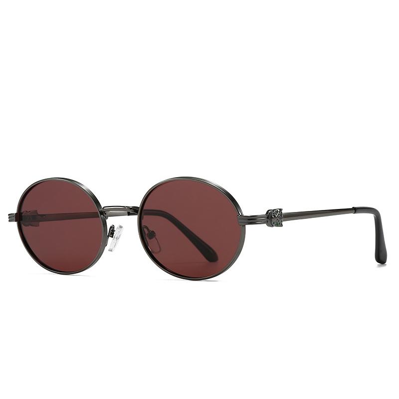 Fashion Brand Luxury Designer Sunglasses Men Women Vintage Leopard Oval Trendy Party Shades Glasses Outdoor Travel Sunglasses