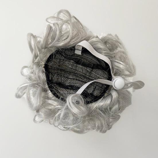 Hunde Cosplay Parykk Morsom Katteparykk med Justerbart Elastisk Bånd Store Bølgete Korte Krøller