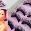 5 Pairs Natural Long Cross Thick Fake Lashes Stage Club False Eyelashes Makeup