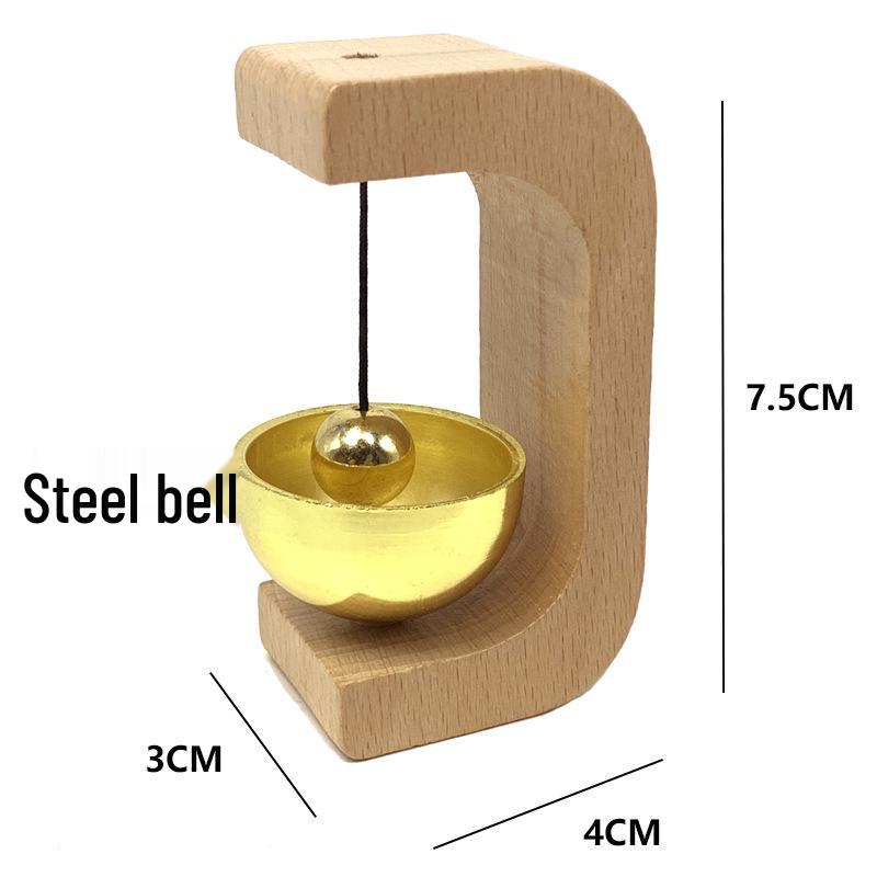 Dopamine Copper Bell Wind Chime with Suction Cup - Entrance Reminder and Magnet Sticker Hanging Ornament for Housewarming Gift