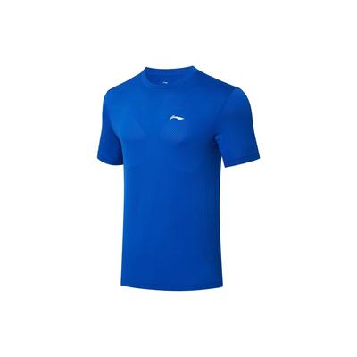 Li Ning Table Tennis Rookie Series Logo Round Neck Quick-Dry Short Sleeve T-Shirt Unisex Tops Bright-Blue ATST033-2