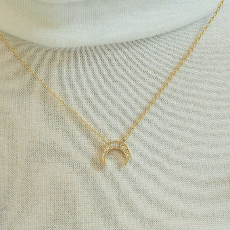 Shertz Mondanhänger Kubische Halskette (14k)