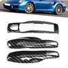 3pcs/set Carbon Fiber Style Car Remote Key Trim Cover ABS Fit for Porsche Cayman 911 970 981