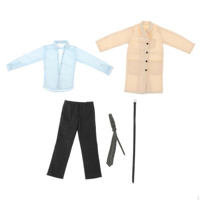 Ropa de Figura Masculina 1/6 Figuras de Acción Chaqueta Camisa Pantalones Moda Traje Completo para 12 pulgadas