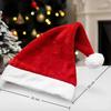 Soft Plush Christmas Santa Hat with Fluffy White Brim Multicolor Optional for Holiday Party Xmas Cosplay Costume
