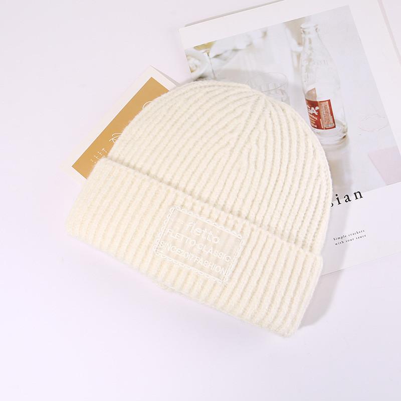 Fashion Letter Knit Hat With Warmth And Windproof Protection For Autumn Winter Fashion