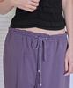 Leondeondada Nylon Cargo String Hem Pants, Purple