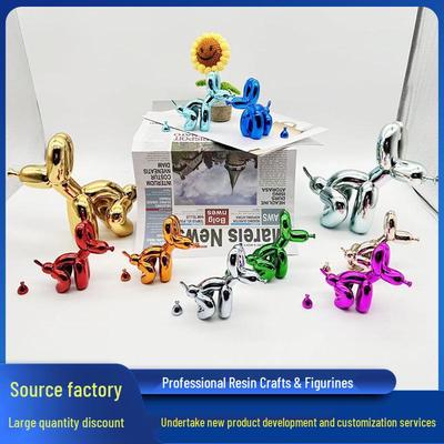 Trendy Resina Cacca Cane Palloncino Figurina - Ornamento Decorativo Moderno per la Casa