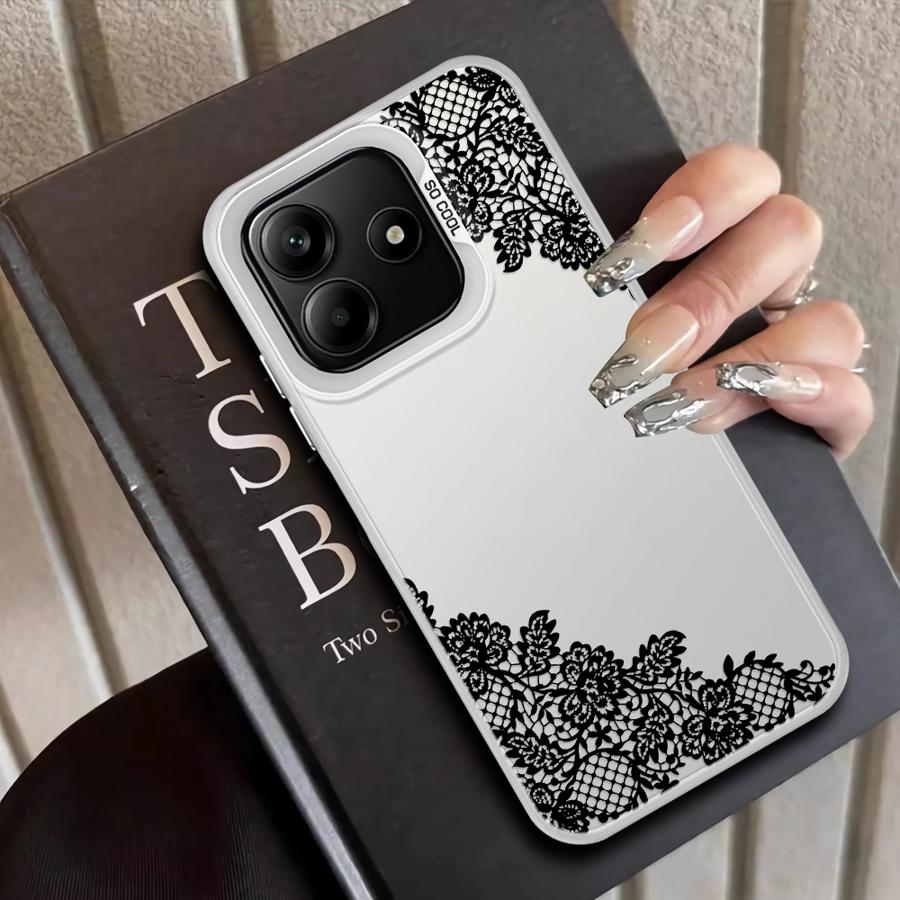 Back Phone Cover Case for Xiaomi Mi 12T Pro 13T 11 Lite Black Lace Patter Fashion