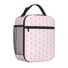Bestselling Pastel Pink Bow - Girly Aesthetic Design Outdoor Rugged Food Tote Bag Gym Post-Workout Lightweight Lunch Bag