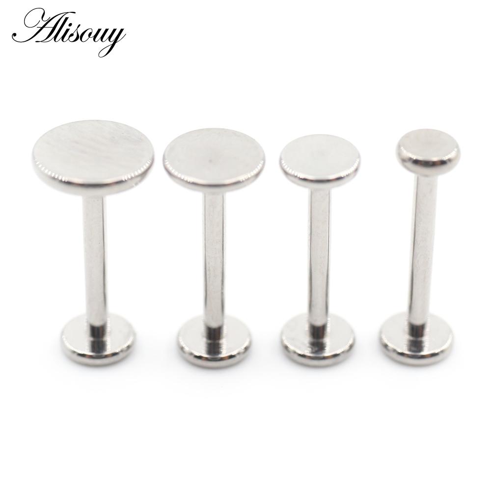 1ks titan s vnitřním závitem plochý eloxovaný kroužek na rty labreta do ucha Náušnice s tragusovou chrupavkou na činku Šperky na tělo