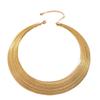 Europäische und Amerikanische Mode Persönlichkeit Gold Mehrschichtige Linie Spule Retro Damen Halsband Vielseitig Strand Resort Stil