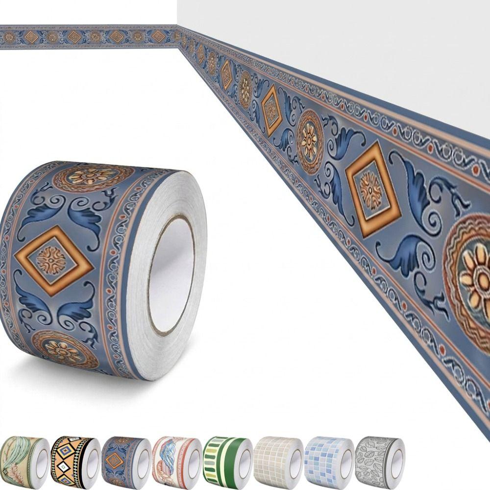Fashion 5 Meter Wall Base Self Adhesive Anti-collision Wall Sticker Thickened Soft Decoration Strips Home