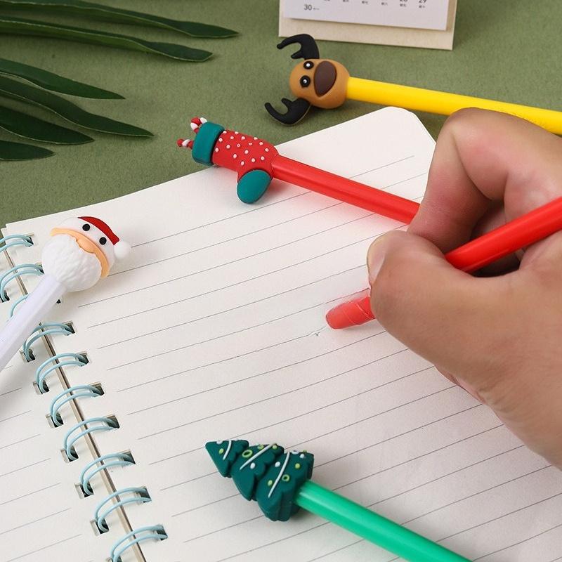 24Pcs Cartoon Christmas Tree Reindeer Santa Claus Pens,Perfect for Christmas Party Favors Goodie Bag Stuffer Gifts,School Office Supplies