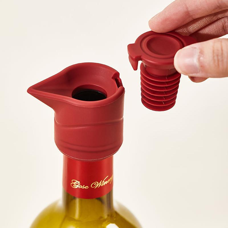 Heiß verkaufender weicher Silikon Rotwein-Verschluss Champagner-Verschluss Zuhause kreative Konservierung auslaufsicherer Verschluss Wein