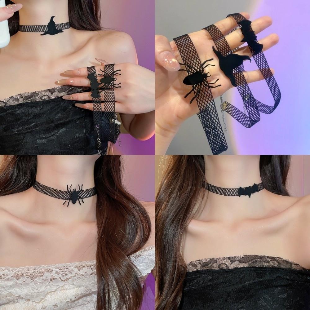 Reticular Halloween Dark Choker Collarbone Chain Pendant Chain Neck Accessories